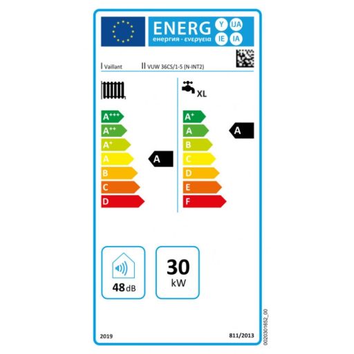 Vaillant ecoTEC plus IoniDetect VUW 36 CS/1-5 (N-INT2) kondenzációs kombi gázkazán (0010024609)