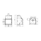 PanAqua 15 kW központi fűtésre köthető, vízteres kandallóbetét