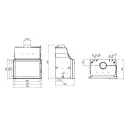 PanAqua 30 kW központi fűtésre köthető, vízteres kandallóbetét