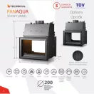 PanAqua 30 kW Tunnel d200 központi fűtésre köthető, vízteres kandallóbetét