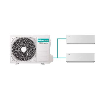   Hisense multi-split klíma szett 5kW (2AMW52U4RXC) kültéri egység + 2db, 2,6kW Energy Pro X White beltéri egység