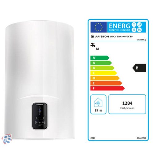 Ariston LYDOS ECO 100 V 1,8K EU, 100 literes villanybojler eco funkció, led kijelző 1800W, B energiaosztály, cksz.3201859