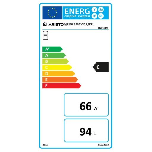 Ariston PRO1 R 100 VTD 1,8K EU 100 literes fali villanybojler 1 hőcserélős elektromos fűtéssel 3201915 (jobbos)