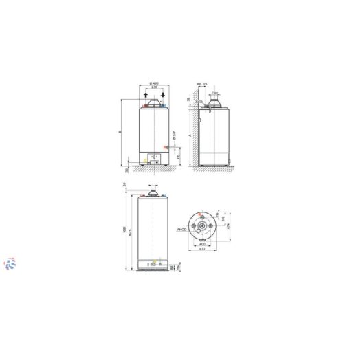 Ariston SGA X 160 EE, 160 literes földön álló kéményes gázüzemű vízmelegítő, 3211168