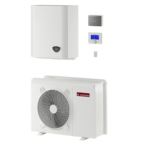 Ariston Nimbus Plus 50 M NET R32 (3301847) monoblokkos 5kW hőszivattyú, 1 fázisú, 4kW-os fűtőpatronnal, fali beltéri egységgel