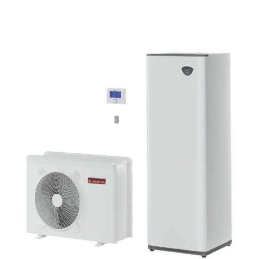 Ariston Nimbus Compact 80 M-T 2Z NET R32 (3301861) monoblokkos 8kW, 2 fűtőkört vezérlő hőszivattyú, 3 fázisú, 4kW-os fűtőpatronnal, 180 literes HMV tárolóval szerelt fali beltéri egységgel
