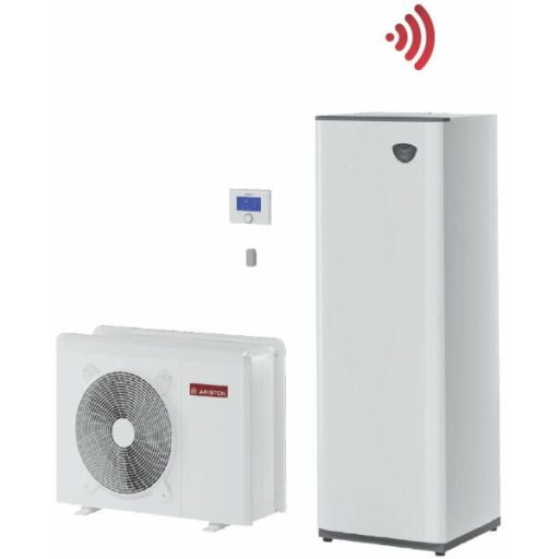 Ariston Nimbus Compact 120 M-T 2Z NET R32 (3301865) monoblokkos 12kW, 2 fűtőkört vezérlő hőszivattyú, 3 fázisú, 6kW-os fűtőpatronnal, 180 literes HMV tárolóval szerelt fali beltéri egységgel
