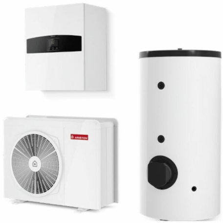 Ariston Nimbus Flex 35 M NET R32 (3301878) monoblokkos 3,5kW hőszivattyú, 1 fázisú, fali beltéri egységgel, 200 literes HMV tárolóval, 4kW-os fűtőpatronnal