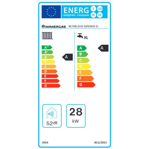 Immergas Victrix Zeus Superior 35 kondenzációs gázkazán beépített 54 literes rozsdamentes acél tárolóval (3.032086)