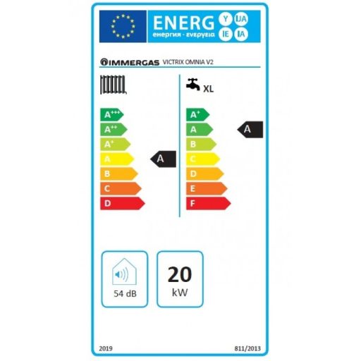 Immergas Victrix Omnia V2 20 kW Fali kondenzációs kombi gázkazán (3.035086)