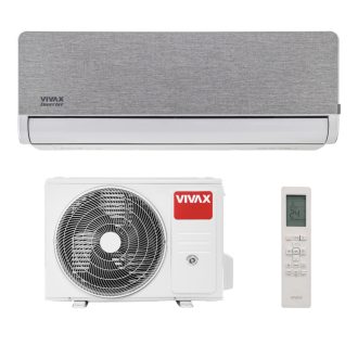   Vivax H+ Design Ezüst 3,5kW ACP-12CH35AEHI+ oldalfali split klíma, fűtésre optimalizált,  A+++, -25°C-ig fűtés