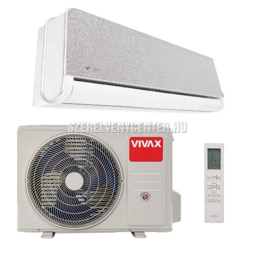 Vivax H+ Design Ezüst 3,5kW ACP-12CH35AEHI+ oldalfali split klíma, fűtésre optimalizált,  A+++, -25°C-ig fűtés