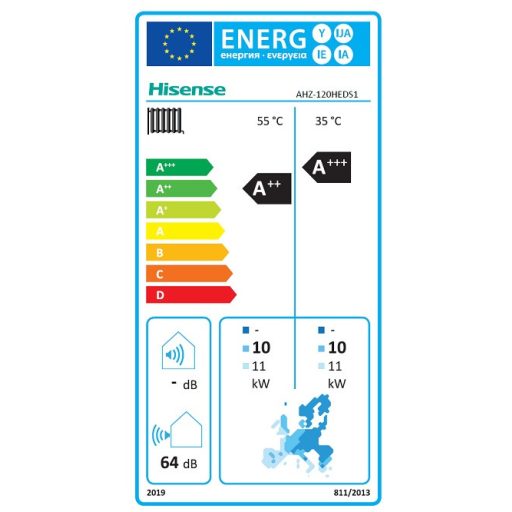 Hisense Hi-Therma AHZ-120HEDS1 12kW monoblokk hőszivattyú, 3 fázisú, R32