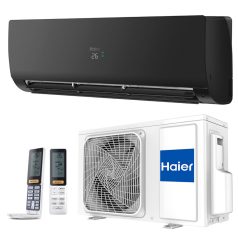    HAIER Flexis Matt Black AS25S2SF1FA-MB3/1U25S2SM1FA inverteres klímaberendezés 2,6 kW, A+++/A++, UV sterilizálóval, Hangvezérléssel