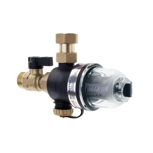 HCE DirtOut Compact 3/4"-os mágneses iszapleválasztó mechanikus  szűrővel, átlátszó/fekete (HCE-DF00300034)