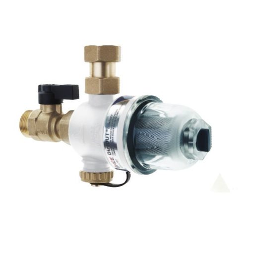 HCE DirtOut Compact 3/4"-os mágneses iszapleválasztó mechanikus  szűrővel, átlátszó/fehér (HCE-DF00300034WT)