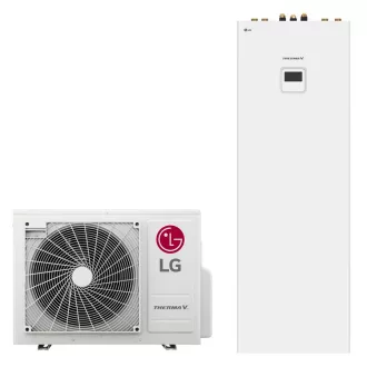   LG Therma V osztott hőszivattyú 5kW + 200l HMV, R32 (HN0913T.NK0 + HU051MR.U44)