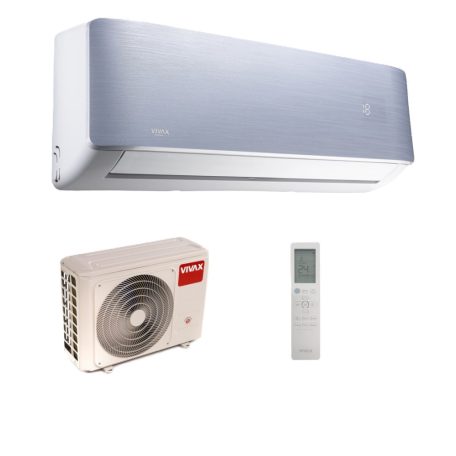 Vivax ACP-12CH35AERI+ R-Design+ - Silver 3,5kW split klíma, fűtésre optimalizált, A+++, -25°C-ig fűtés