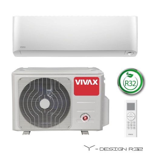 Vivax ACP-12CH35AEYI Y-Design, oldalfali split klíma 3,5 kW, fűtésre optimalizált, A+++, -32°C-ig fűtés