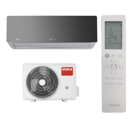 Vivax ACP-18CH50AERI+ R-Design+ - Silver Mirror 5,3kW split klíma, fűtésre optimalizált, A++, -20°C-ig fűtés