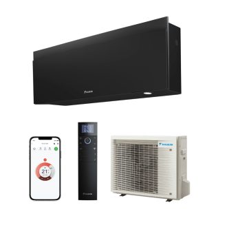   Daikin Emura Black FTXJ35AB-RXJ35A oldalfali split klíma szett 3,5 kW, fekete