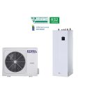 Korel Arctic K-Thermal MHA-V8W/D2N8-B HBT-A100/240CD30GN8-B split hőszivattyú 8kW, 1 fázisú, 3kW fűtőpatronnal, 240 Literes HMV tárolóval, R32