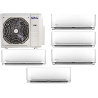   Korel Optimus Plus multi-split klíma szett, 12,3 kW K5OE-42HFN kültéri + 5db 2,6 kW beltéri, csepptálca és karterfűtéssel