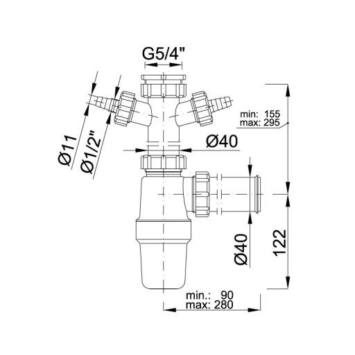 PG/1 csatorna bekötő szett Euro-Clear vízlágyítókhoz