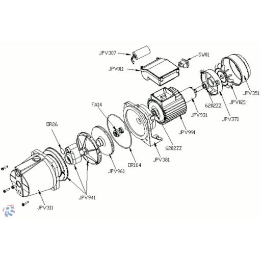 Elpumps JPV 900 önfelszívó kerti szivattyú