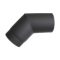 Acél 45 fokos füstcső, átmérő 130mm, vegyestüzelésű kazánhoz, vastagfalú (2mm), fekete