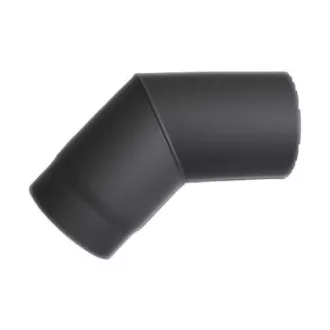   Acél 45 fokos füstcső, átmérő 180mm, vegyestüzelésű kazánhoz, vastagfalú (2mm), fekete