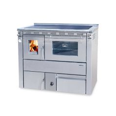   Senko C-25 (25 kW) tűzhely központi fűtéshez sütővel, inox (Sparhelt)