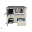 Senko C-25 (25 kW) tűzhely központi fűtéshez sütővel, inox (Sparhelt)