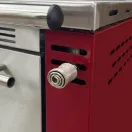 Senko C-25 (25 kW) tűzhely központi fűtéshez sütővel, bordó (Sparhelt) PC-2