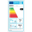 Senko C-25 (25 kW) tűzhely központi fűtéshez sütővel, bordó (Sparhelt) PC-2