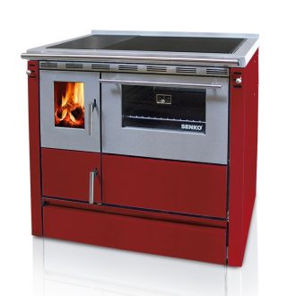   Senko SG-90 (8,6 kW) klasszikus tűzhely, bordó (Sparhelt) J/B