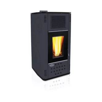   Senko P-12 Water+Air Modern, pellet tüzelésű kandalló központi fűtéshez 13 kW (PC7 antracit szürke)