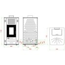 Senko P-12 Water+Air Modern, pellet tüzelésű kandalló központi fűtéshez 13 kW (PC7 antracit szürke)