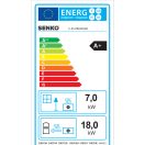 Senko C-25 Premium (25 kW) tűzhely központi fűtéshez sütővel, bordó (Sparhelt) Jobb/Bal PC-2