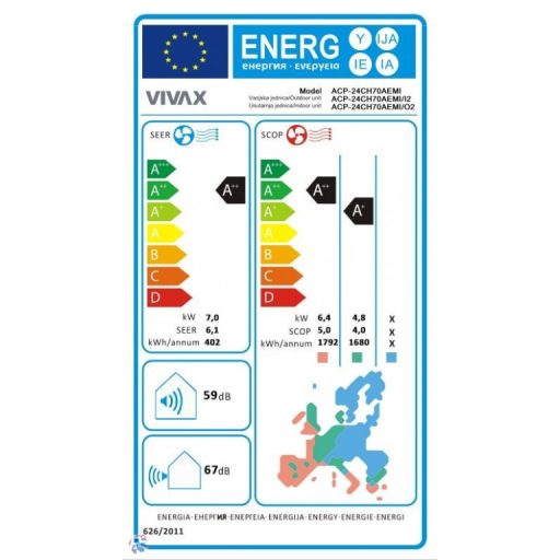 Vivax ACP-09CH25AEMI R32 M design split klíma oldalfali szett 2,6 kW 