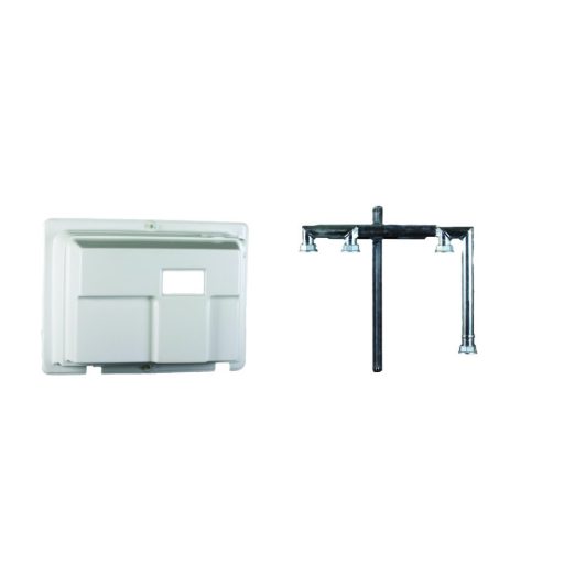 Borsfém BF-1 kerítésre építhető gázóraszekrény, alsó-alsó, kilépő oldal acél 5/4" hollander