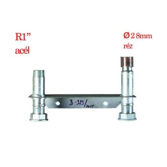 Borsfém Mérőhíd 1"-28mm, acél-réz csatlakozással