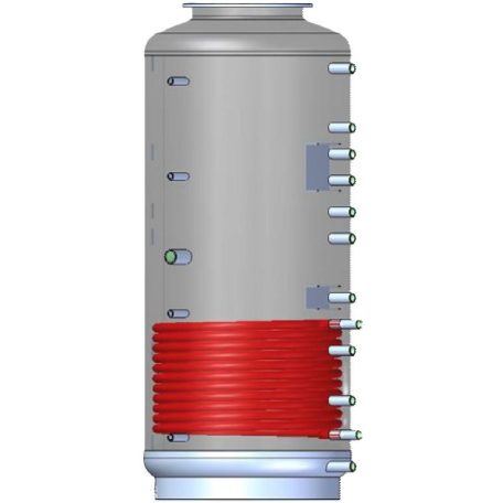 Cosmo CKOMBI2800 / CKOMBISZ2800 800 literes kombi puffer tároló szigeteléssel 1 fűtési hőcserélővel és DN20-as frissvíz hőcserélővel