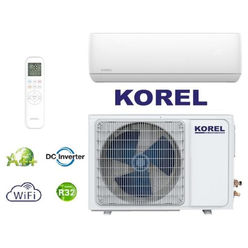 Korel Urban Plus KSAJA-18DCE-G, mono split klíma oldalfali szett, 5 kW, WIFI, csepptálca fűtéssel